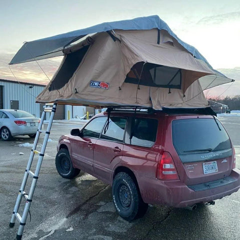 soft roof top tent Mount A soft shell roof top tent – Zepka Customs / TRE4X4 USA